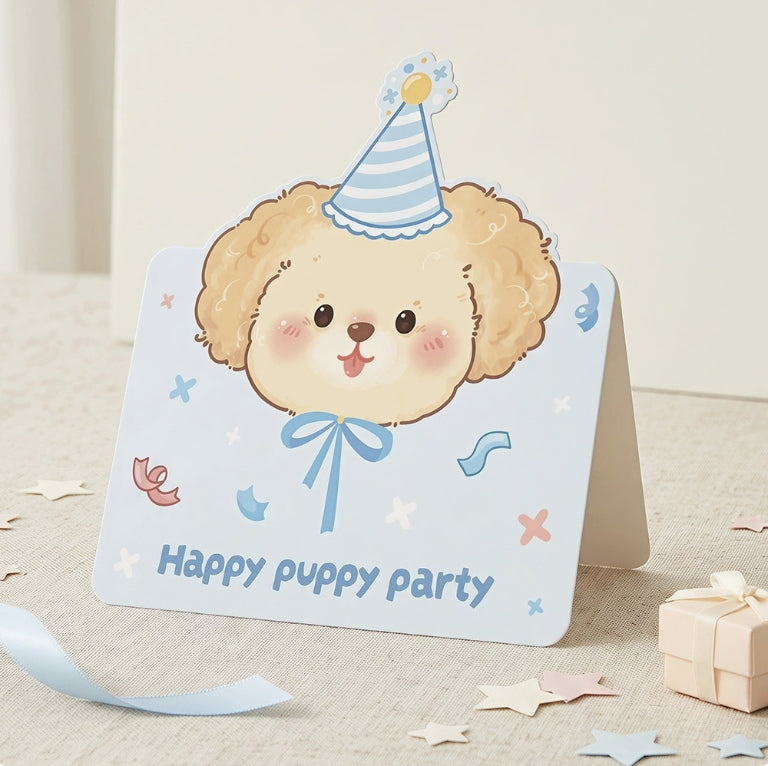 Party Pals – Stand-Up Puppy & Cat Greeting Cards