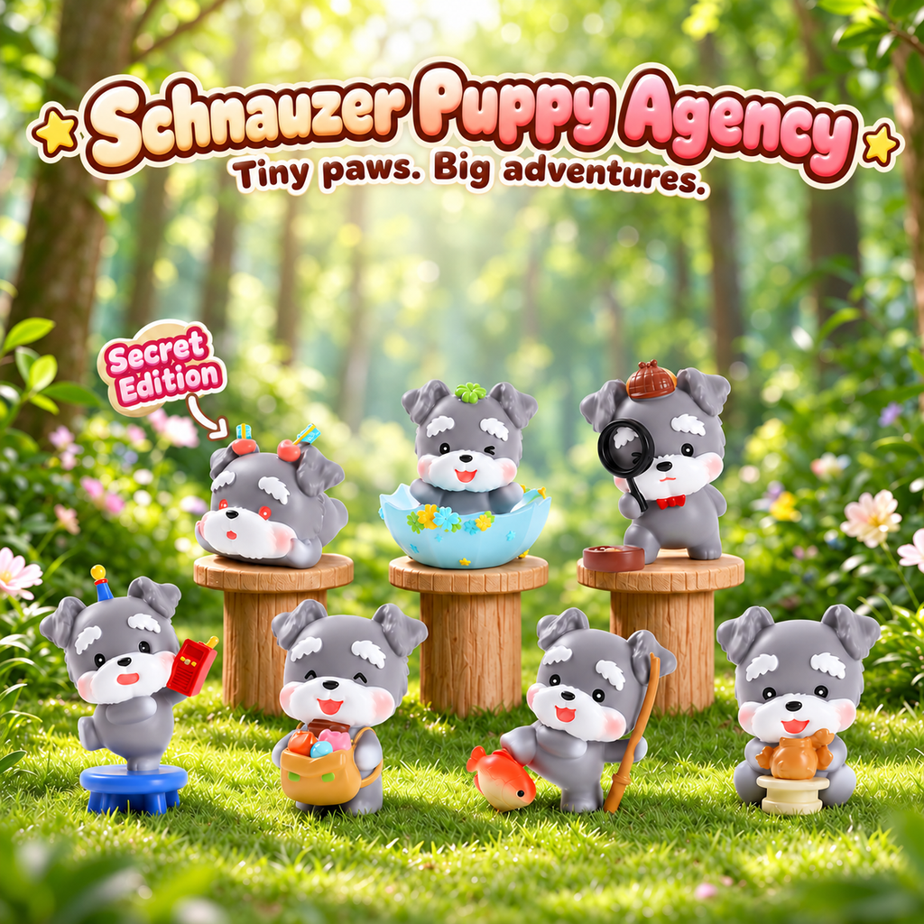 Schnauzer Puppy Agency – Dog Blind Box, 6 Designs + Secret