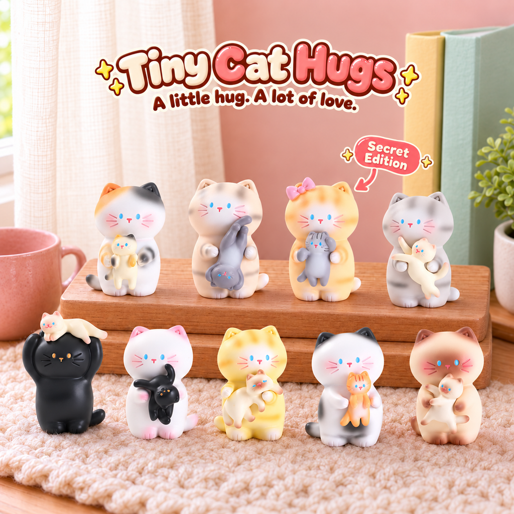 Tiny Cat Hugs – Cat Blind Box, 8 Designs + Secret