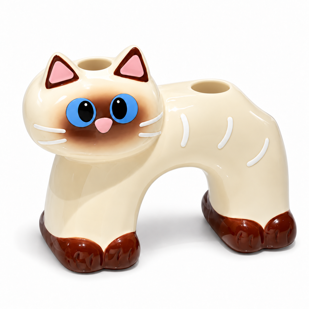 Brush Buddies – Ceramic Cat Toothbrush & Toothpaste Holder | 3 Styles