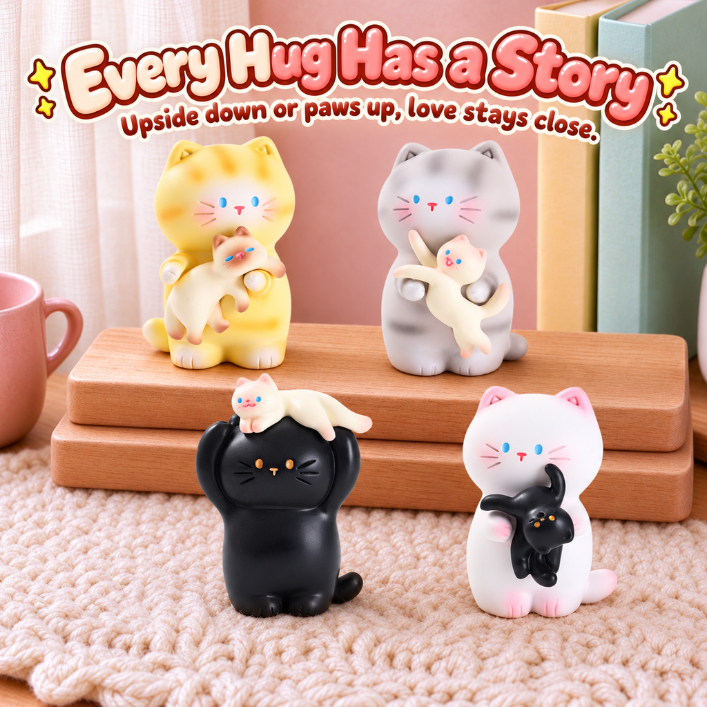Tiny Cat Hugs – Cat Blind Box, 8 Designs + Secret