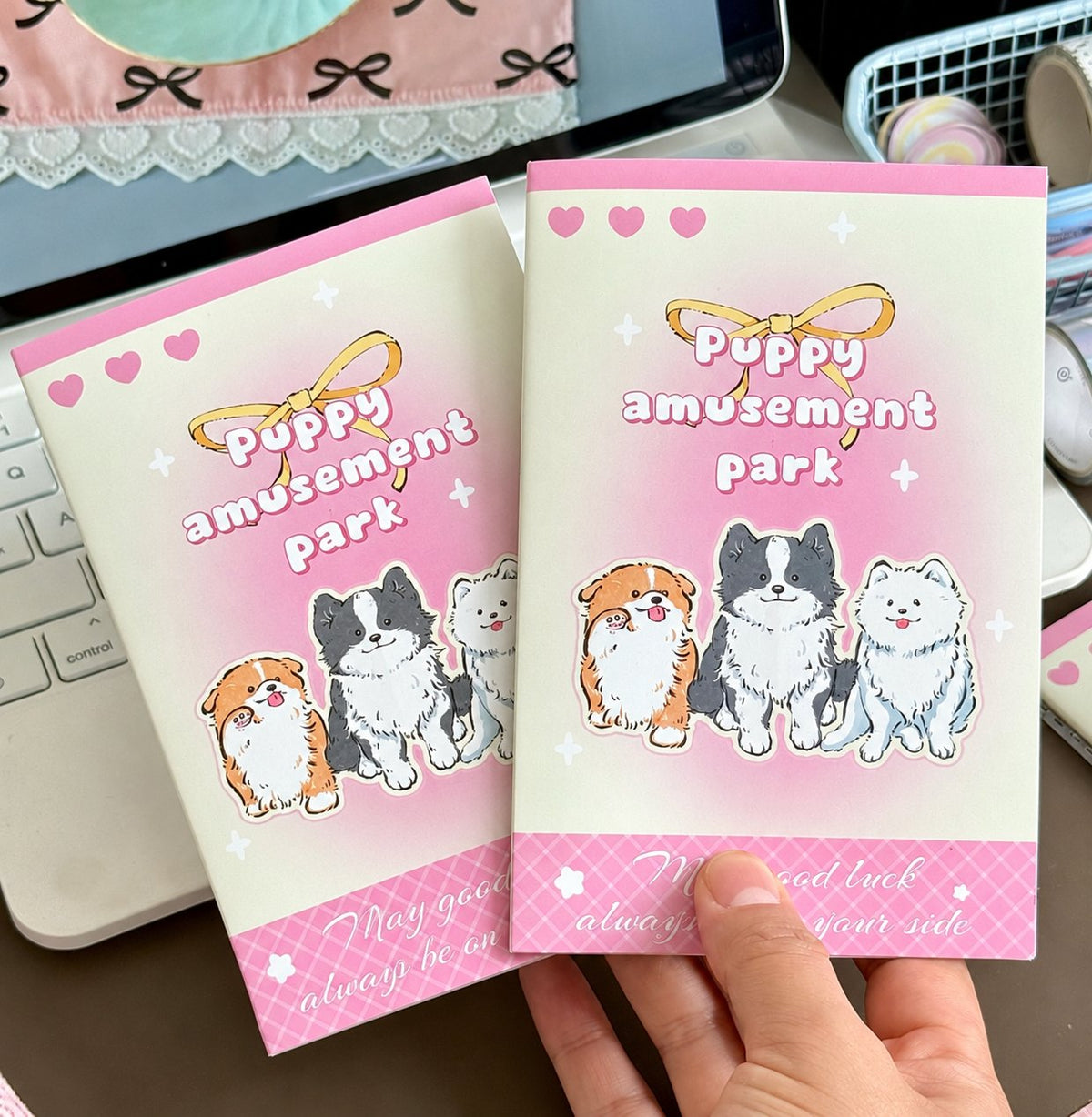 Puppy Amusement Park – Pink 3D Pop-Up Greeting Card