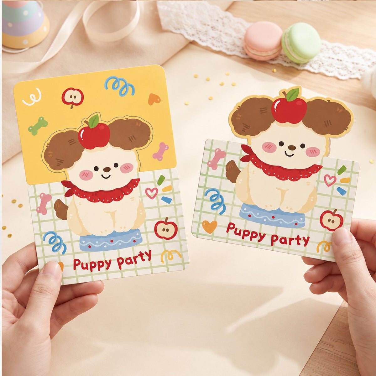 Puppy Party – Stand-Up Dog Greeting Card
