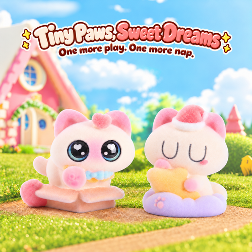 Pink Siamese Days – Flocked Cat Blind Box, 12 Designs + Secret