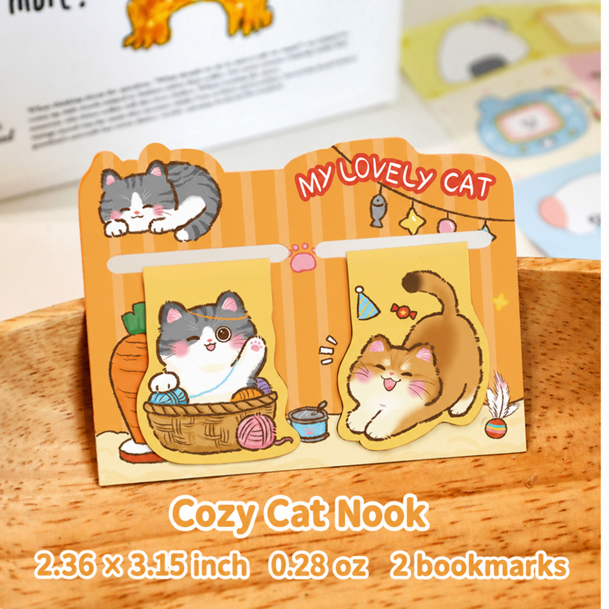 My Lovely Cat – Magnetic Bookmarks | Set of 2, 4 Styles