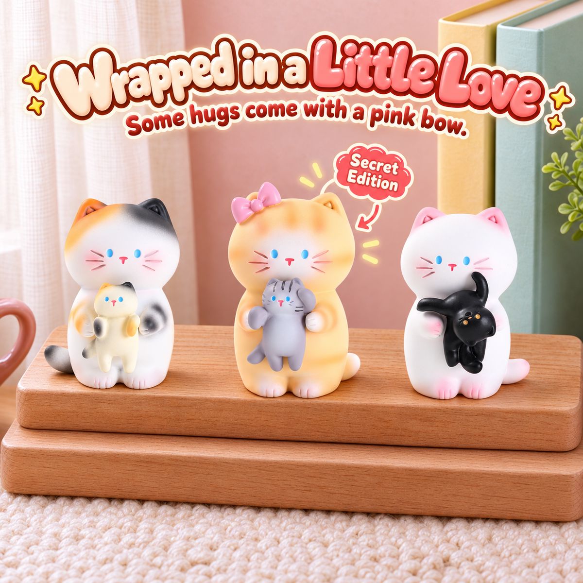 Tiny Cat Hugs – Cat Blind Box, 8 Designs + Secret