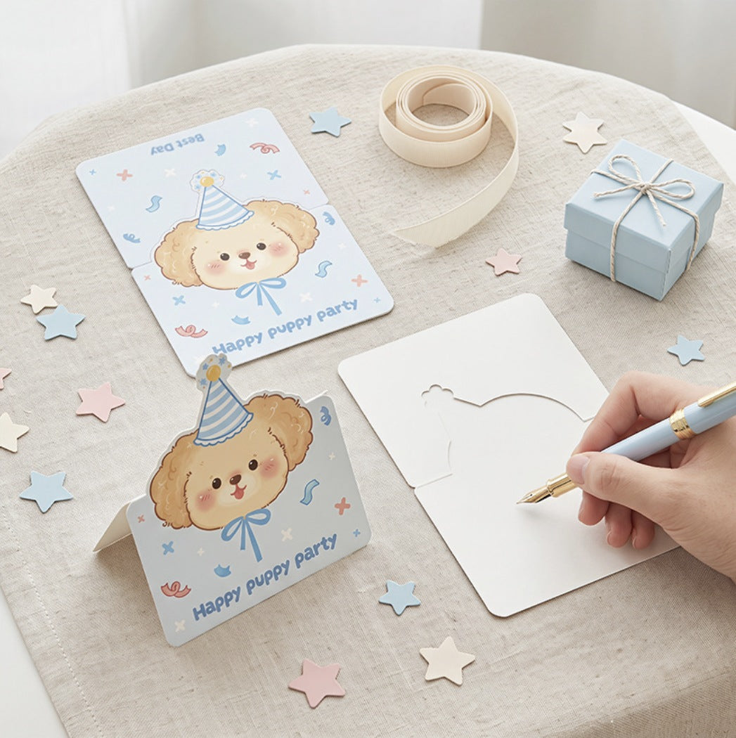 Party Pals – Stand-Up Puppy & Cat Greeting Cards