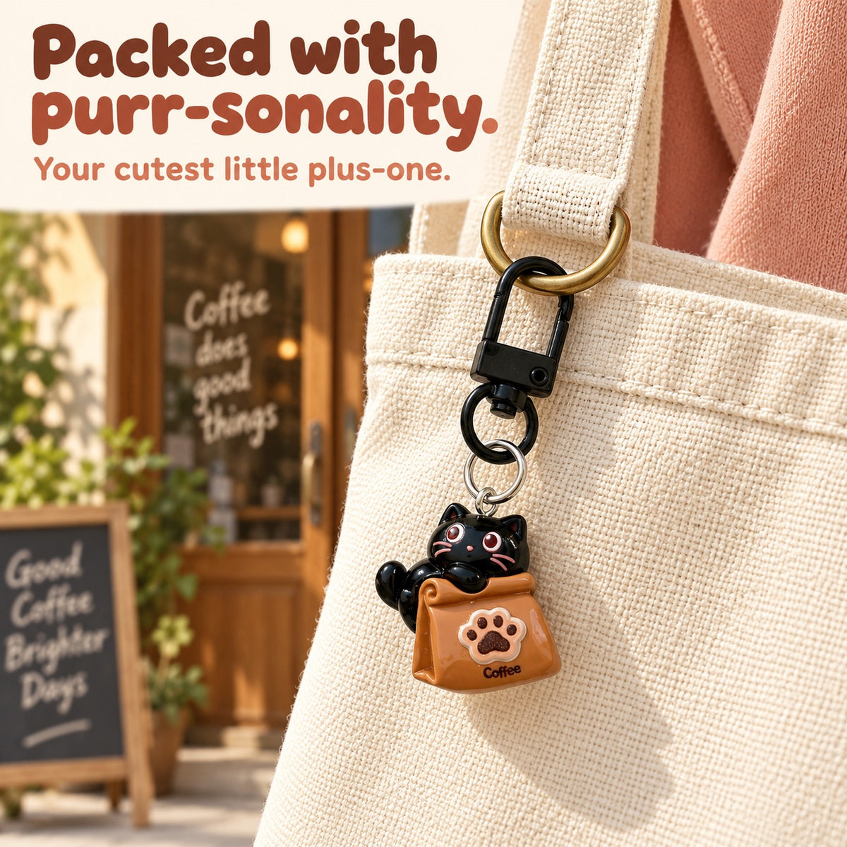 Coffee & Meow Club Keychains ☕🐾 – 6 Styles