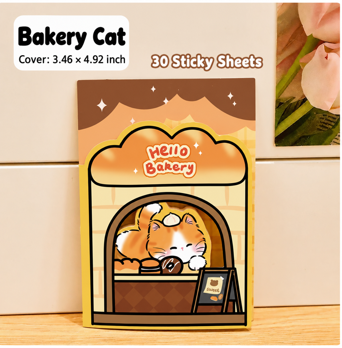 Peekaboo Cat – Window Sticky Notes | 30 Sheets, 4 Styles