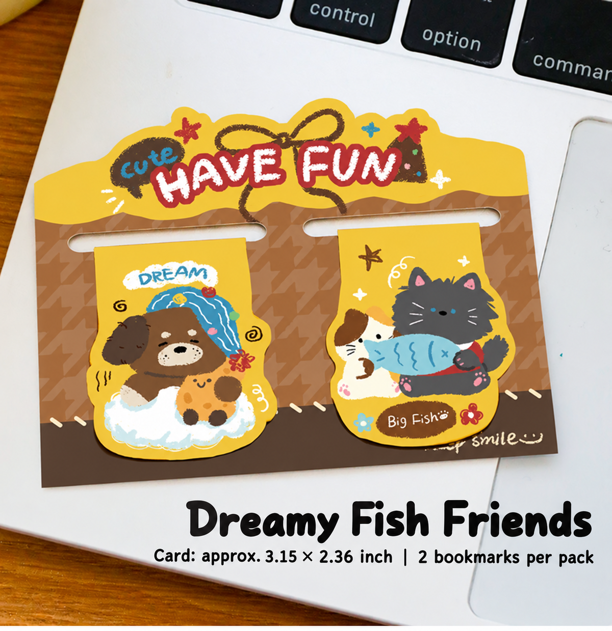 Have Fun – Retro Animal Magnetic Bookmarks | 4 Styles, Set of 2 each style