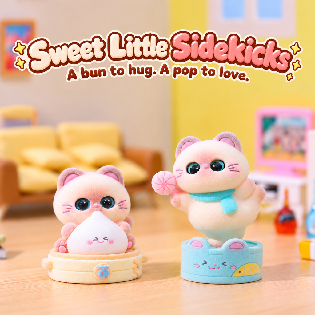 Siamese Sweet Shop – Flocked Cat Blind Box, 6 Designs + Secret