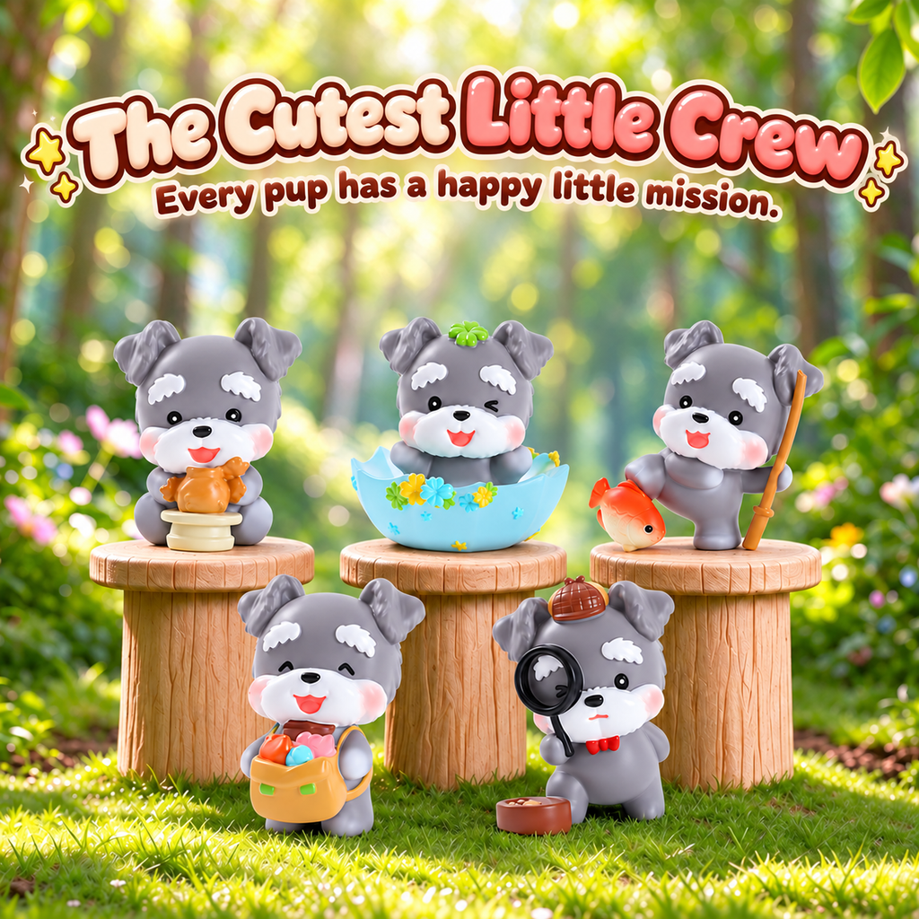 Schnauzer Puppy Agency – Dog Blind Box, 6 Designs + Secret