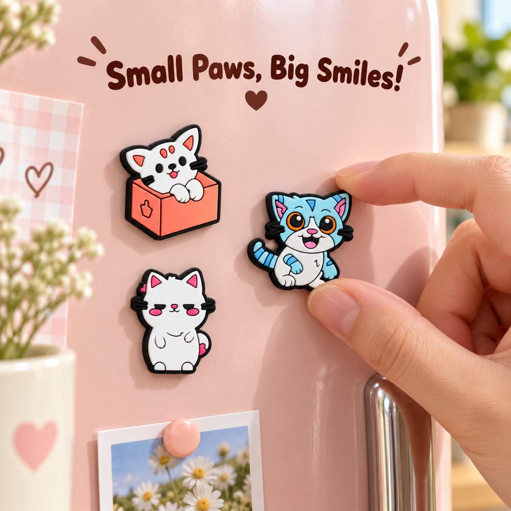 Purr-sonality Cats – Mini PVC Fridge Magnets, 19 Styles