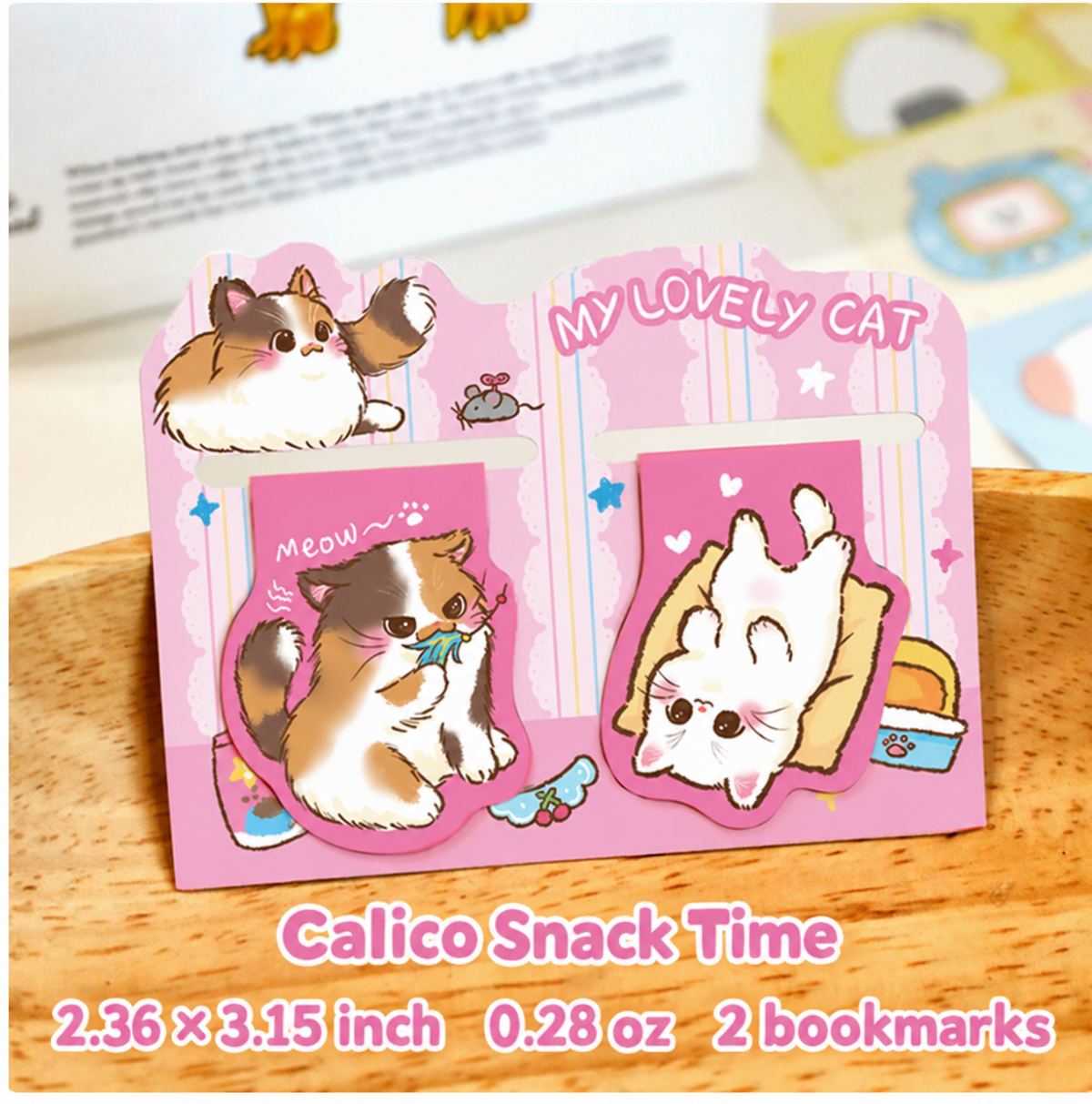 My Lovely Cat – Magnetic Bookmarks | Set of 2, 4 Styles