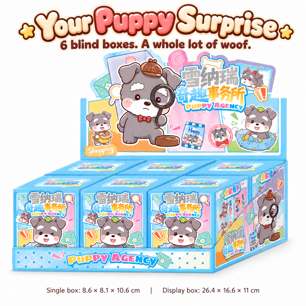 Schnauzer Puppy Agency – Dog Blind Box, 6 Designs + Secret