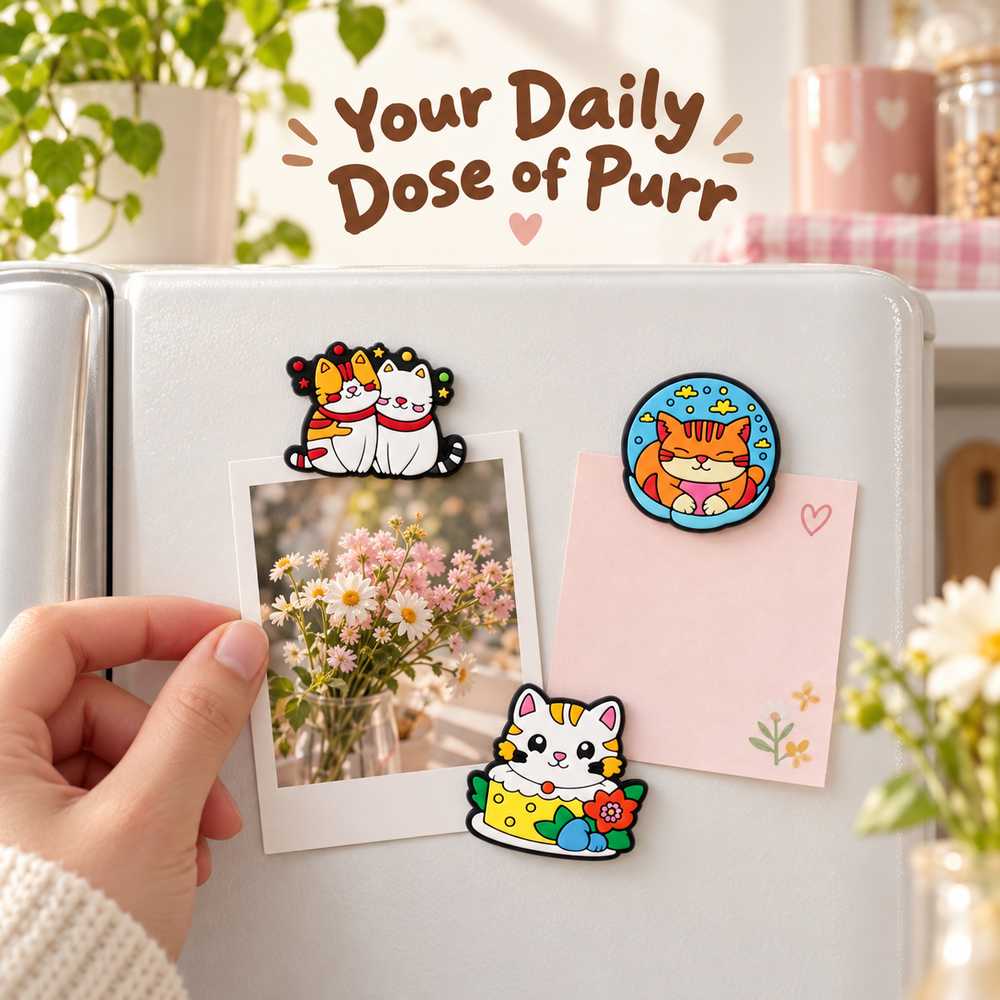 Purr-sonality Cats – Mini PVC Fridge Magnets, 19 Styles