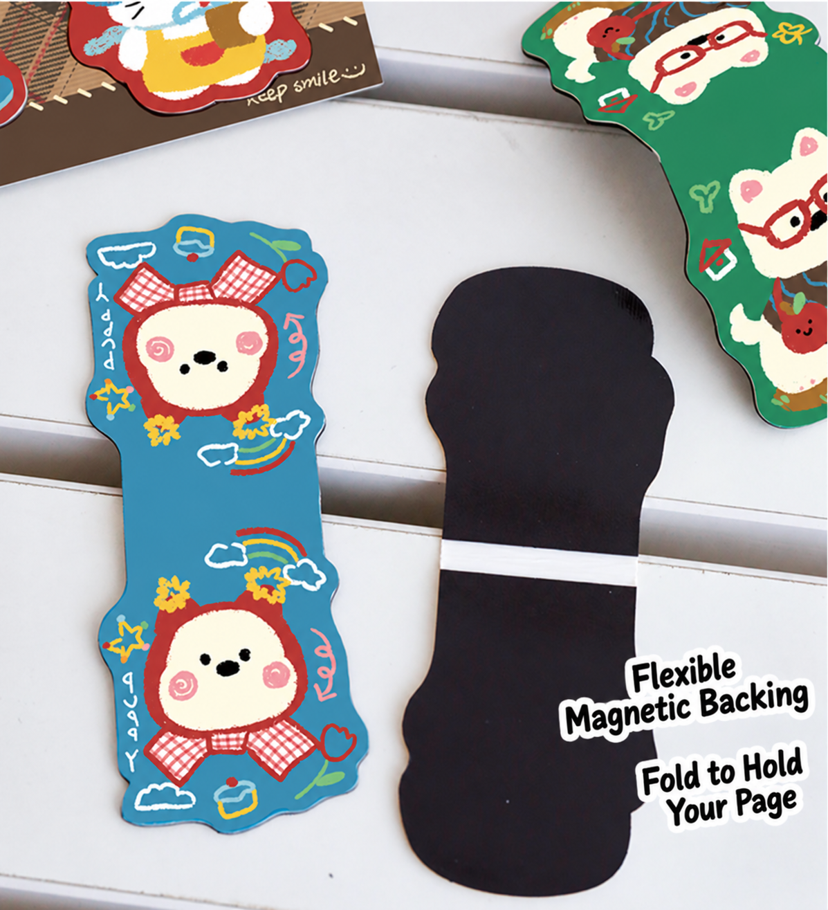 Have Fun – Retro Animal Magnetic Bookmarks | 4 Styles, Set of 2 each style