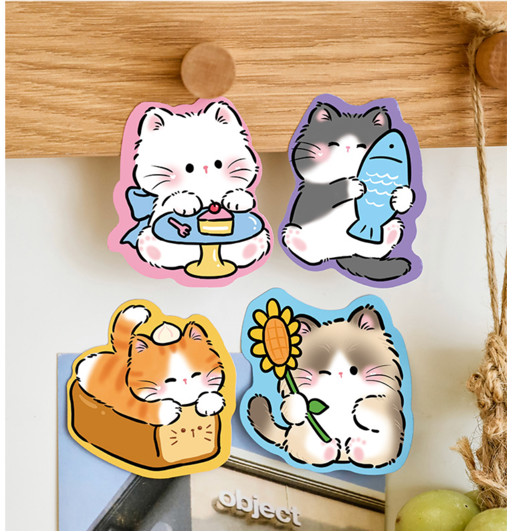 Peekaboo Cat – Window Sticky Notes | 30 Sheets, 4 Styles