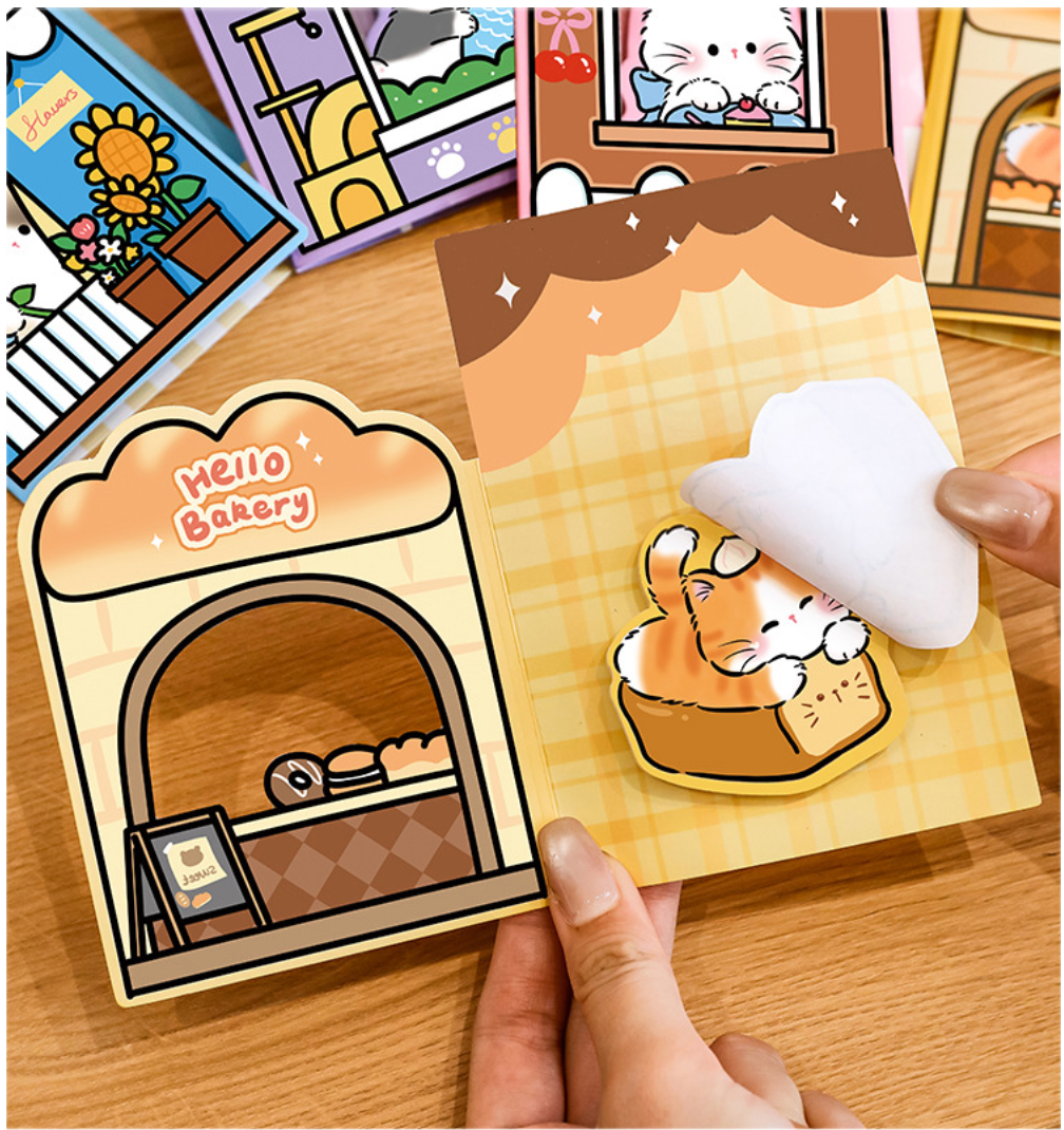 Peekaboo Cat – Window Sticky Notes | 30 Sheets, 4 Styles