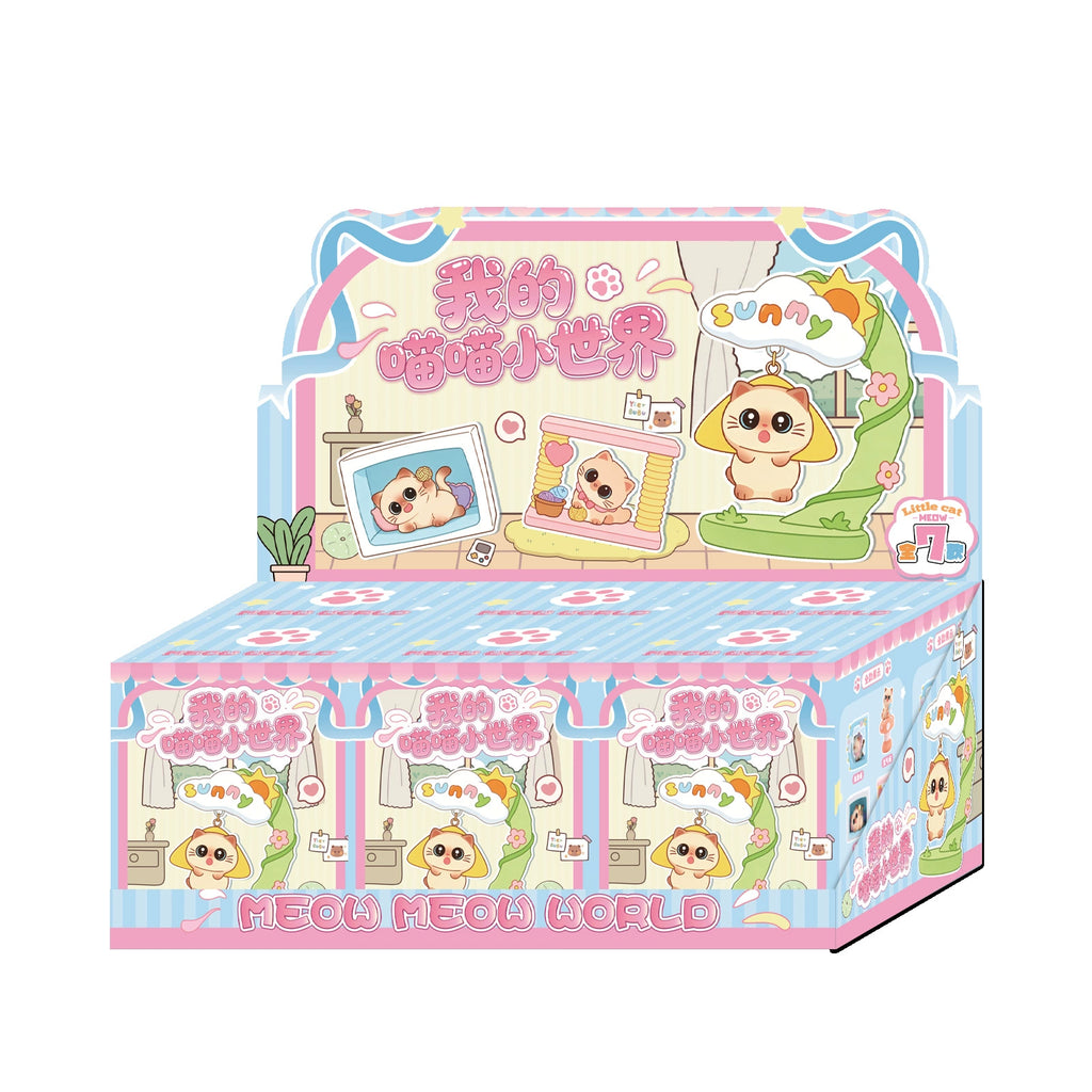 Meow Meow World Blind Box – Cat & Mini Scene Figures, 6 Designs + Secret (1/24)