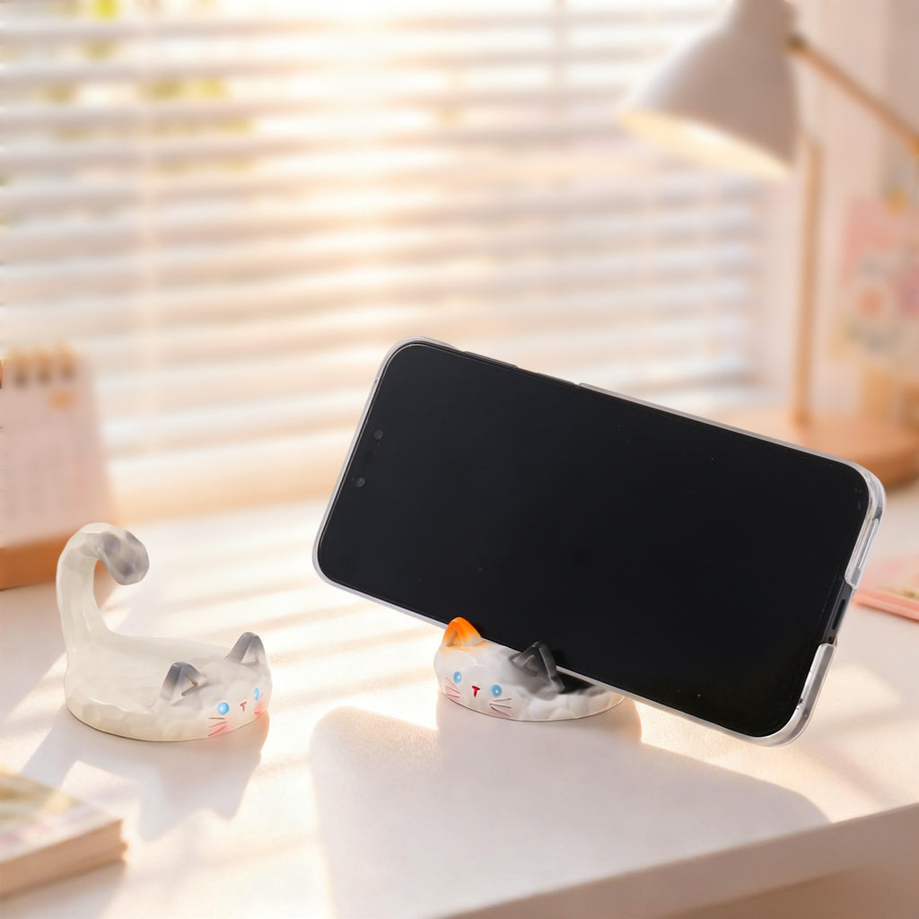 Meow Meow Phone Stand Blind Box – Melted Cat Phone Holder Figures, 6 Designs + Secret (1/24)