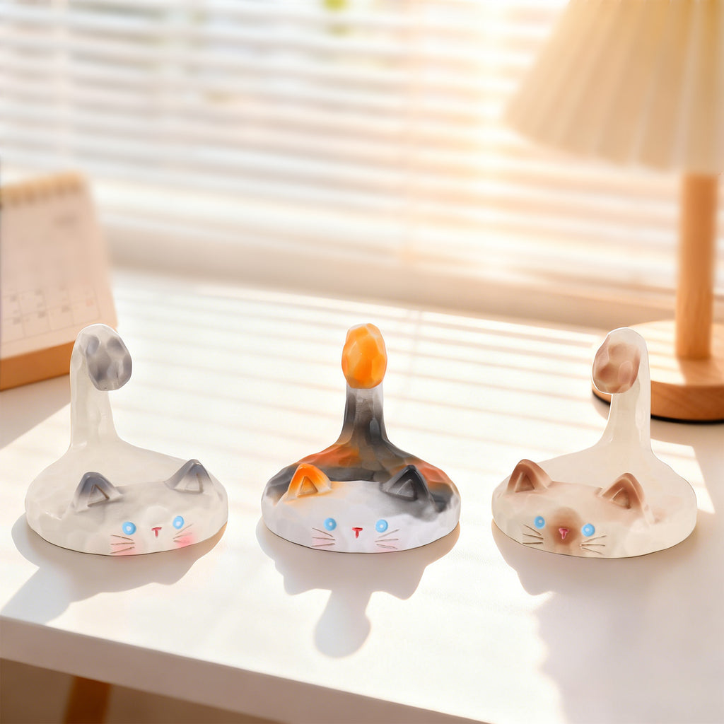 Meow Meow Phone Stand Blind Box – Melted Cat Phone Holder Figures, 6 Designs + Secret (1/24)