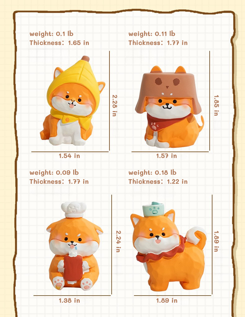 Shiba Inu Blind Box – "Shiba Home Life" Mini Figure Series, Cute Dog Desk Decor (1 Box / Full Set)