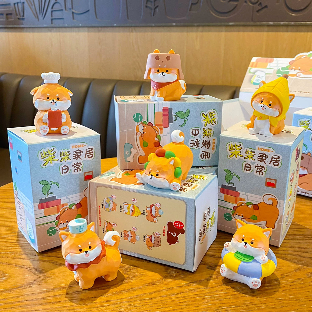 Shiba Inu Blind Box – "Shiba Home Life" Mini Figure Series, Cute Dog Desk Decor (1 Box / Full Set)