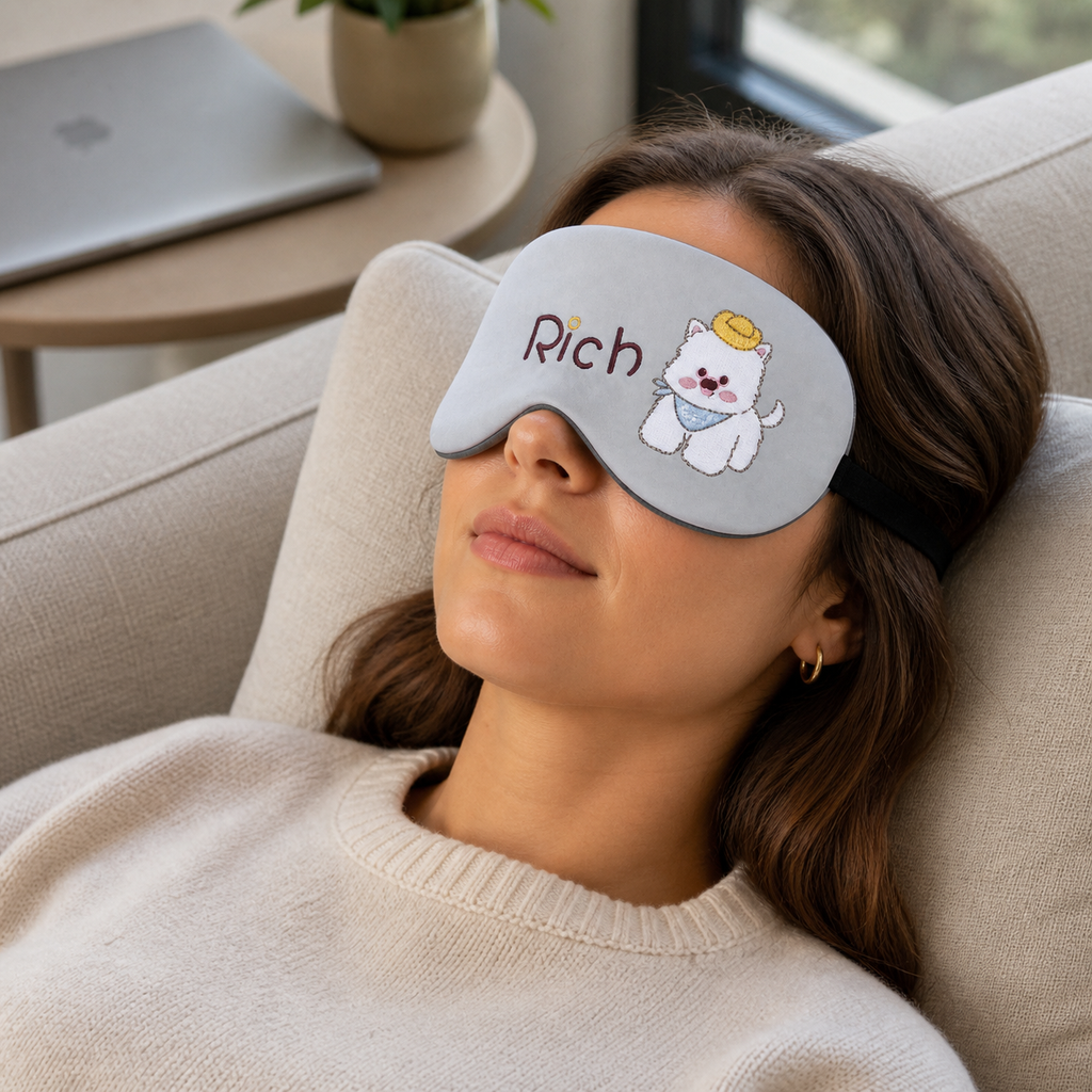 Cotton-Linen Hot & Cold Compress Sleep Mask