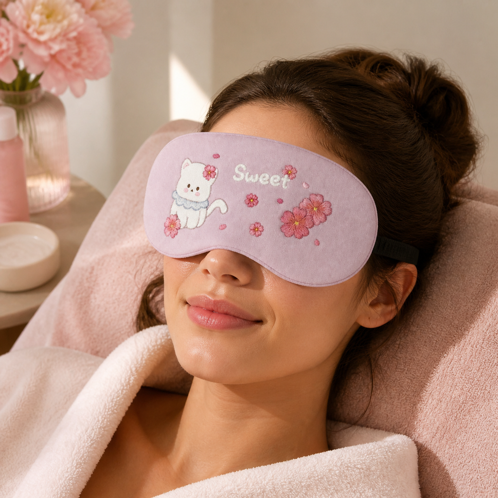 Cotton-Linen Hot & Cold Compress Sleep Mask