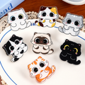 Cute Big-Eyed Cat Double-Sided Clips – Set of 7 Acrylic Note & Snack Clips