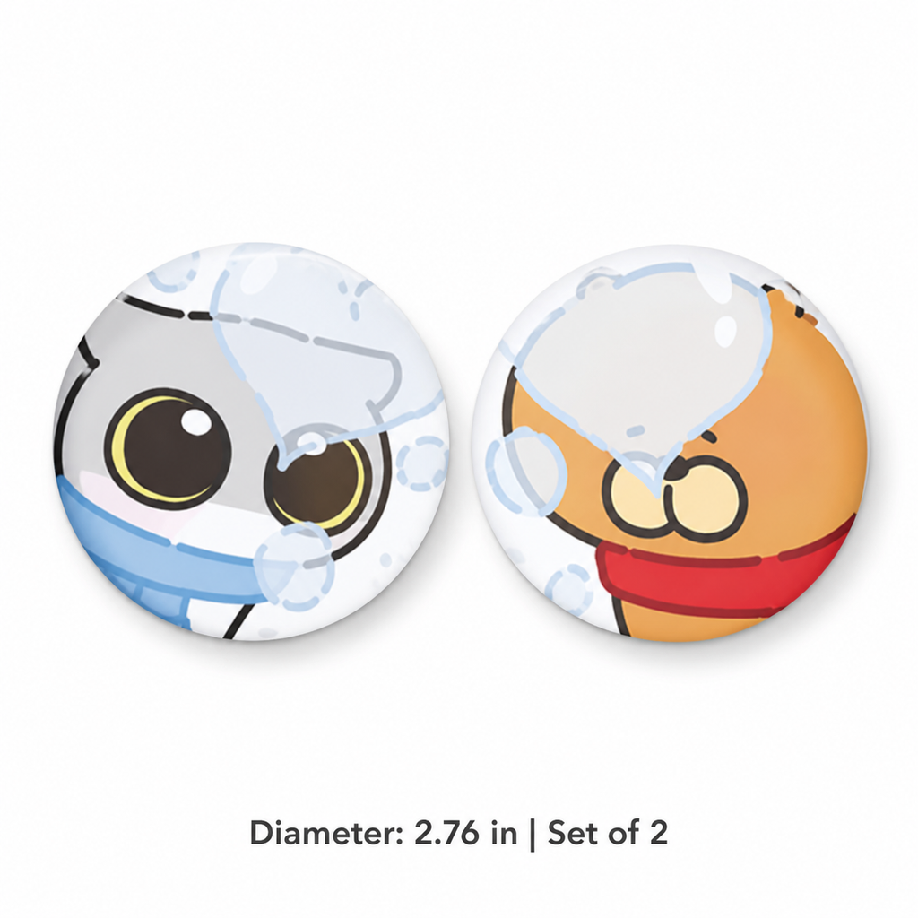 Bubbly Buddies Leather Car Coasters, Set of 2