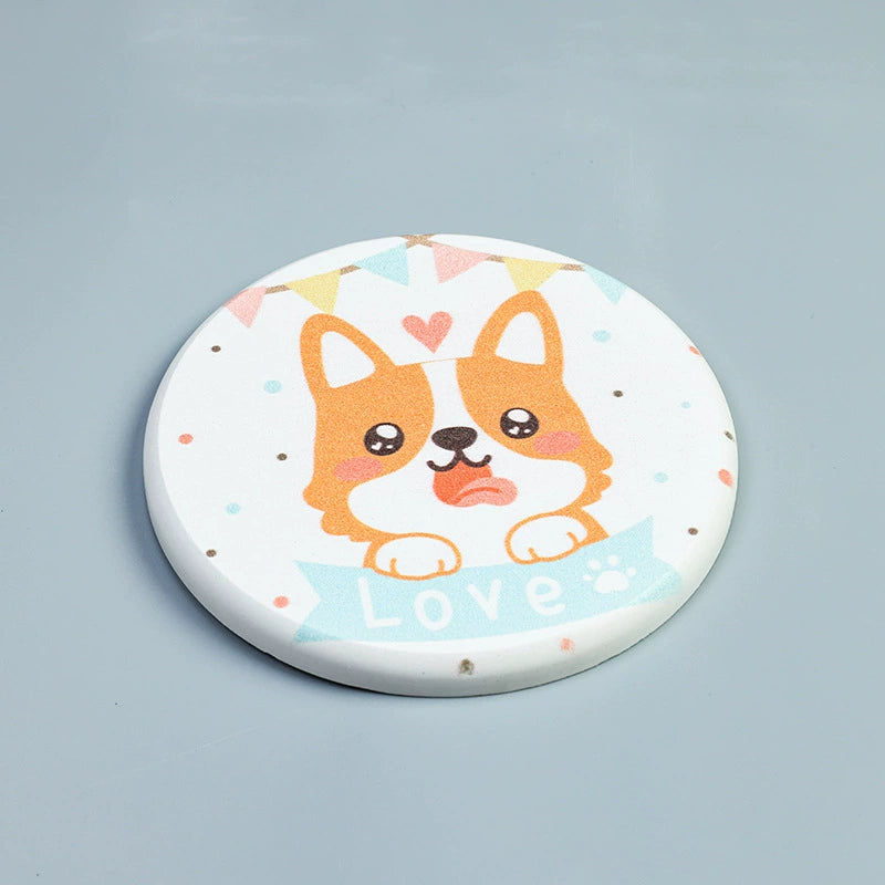 Cute Corgi Diatomite Coaster | 5 Styles