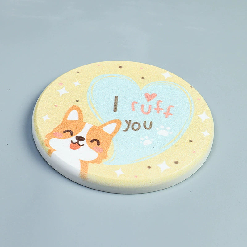 Cute Corgi Diatomite Coaster | 5 Styles