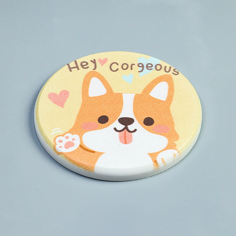 Cute Corgi Diatomite Coaster | 5 Styles