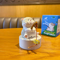 Fishing Cat Figurines – Hand-Carved Style Resin Kitty with Dangling Fish, 6 Styles (Single or Full Set)