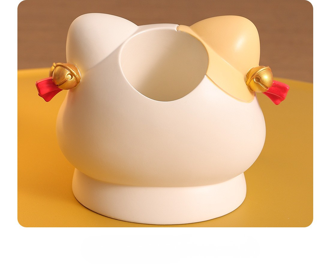 Cat Glasses Holder & Pen Cup – Cute Calico Cat Eyeglass Stand, Desk Organizer with Gift Box