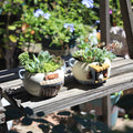 Cat Tavern Planter - Resin Mini Shop Succulent Pot & Pen Holder for Desk & Windowsill