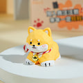 Hand-Carved Style Dog Figurines – Wood-Look Resin Puppy Desk Decor with Bell, 6 Breeds (Single or Full Set)