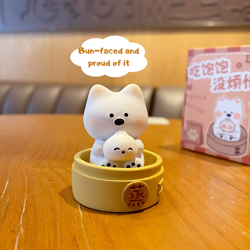 Foodie Westie Mini Figurines – Cute Resin Dog & Food Desk Decor, 6 Styles (Single or Full Set)