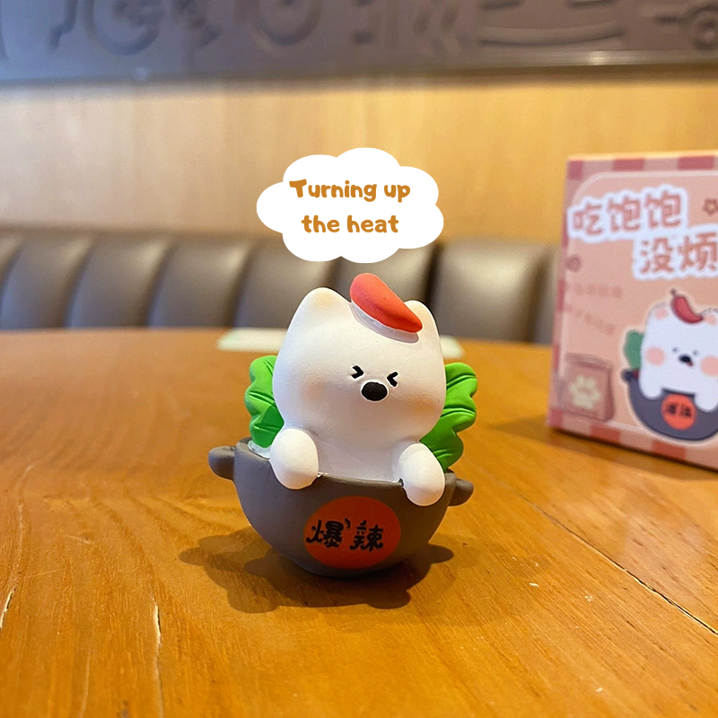 Foodie Westie Mini Figurines – Cute Resin Dog & Food Desk Decor, 6 Styles (Single or Full Set)