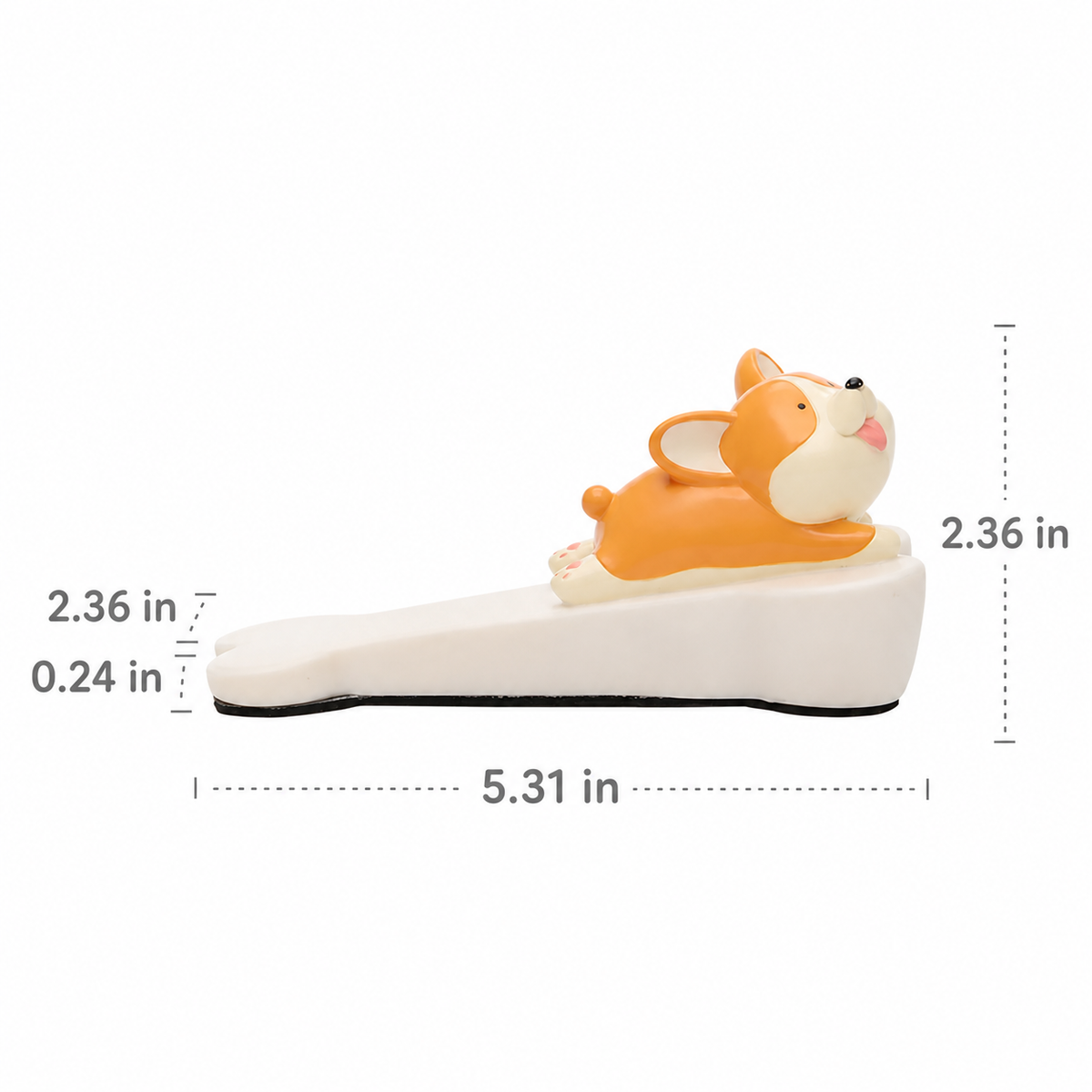 Cat & Corgi Door Stopper - ROOGO Cute Animal Door Wedge with Felt Base