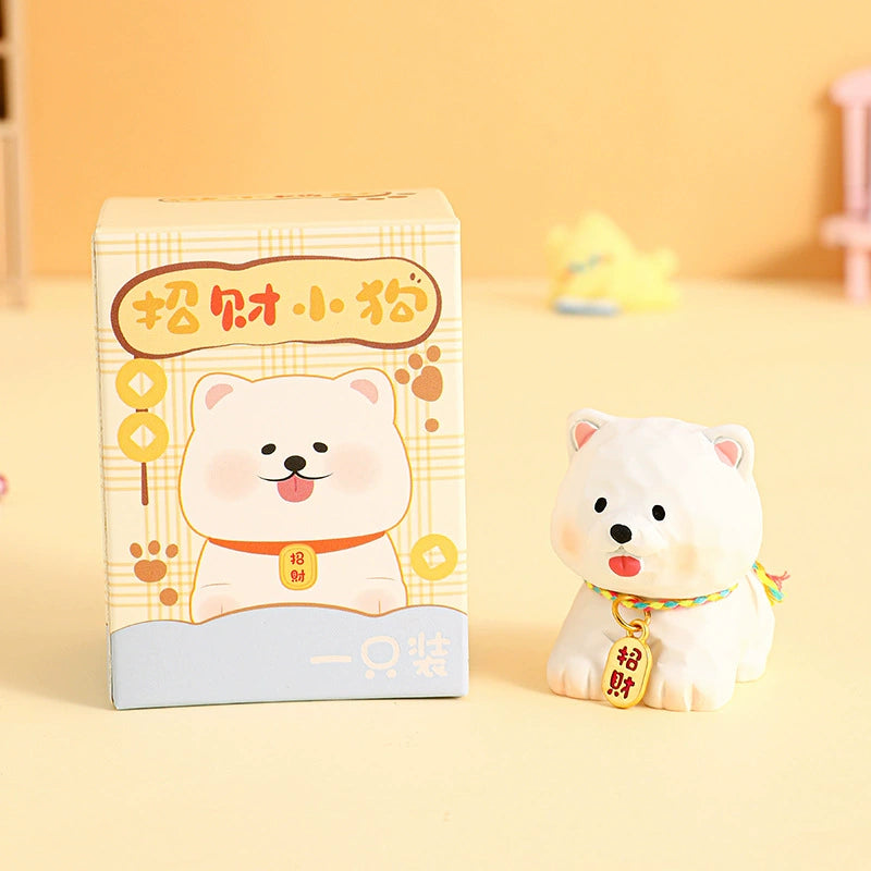 Lucky Puppy Resin Ornament – Cute Wagging Tail Dog Figurine