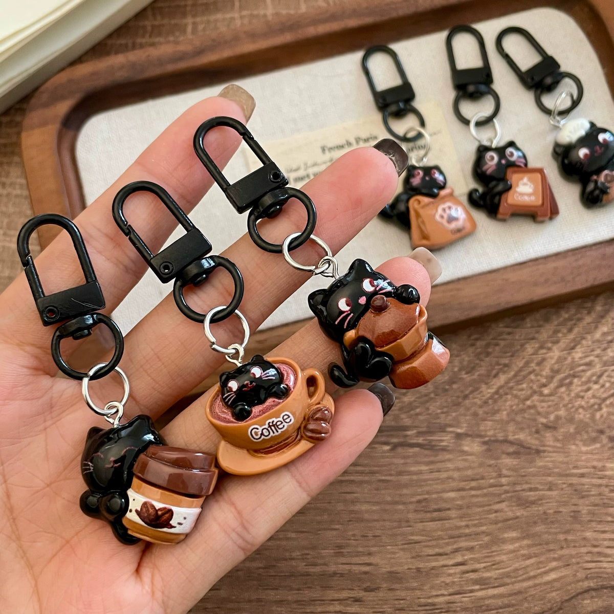 Coffee & Meow Club Keychains ☕🐾 – 6 Styles