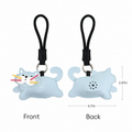FluffyHunt Leather Squeeze & Squeak Keychain – Cat & Shiba Dog