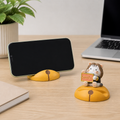 Celebrity Cat Phone Stand – Wig & Smile Sign Resin Figurine