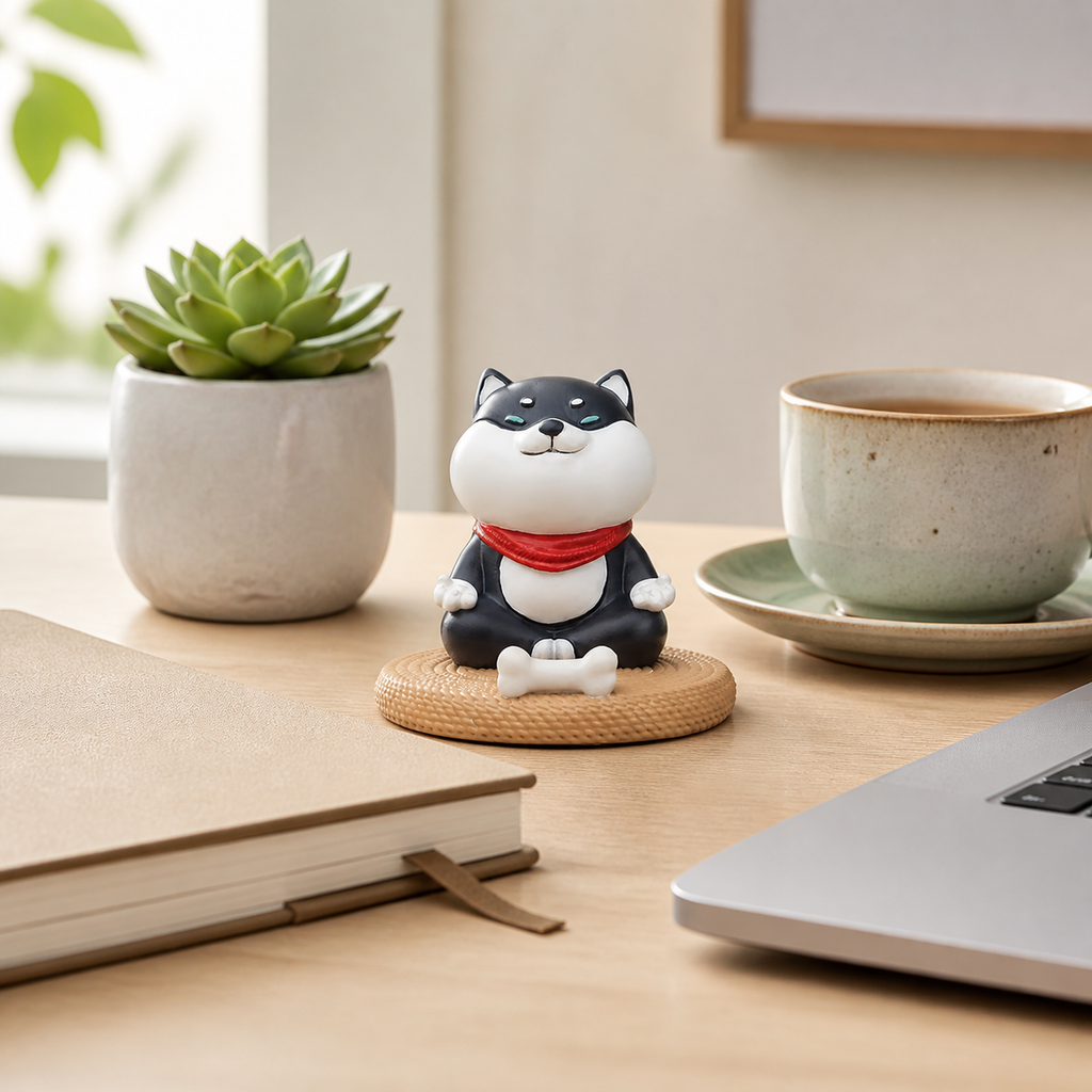 Meditating Cat & Dog Phone Stand