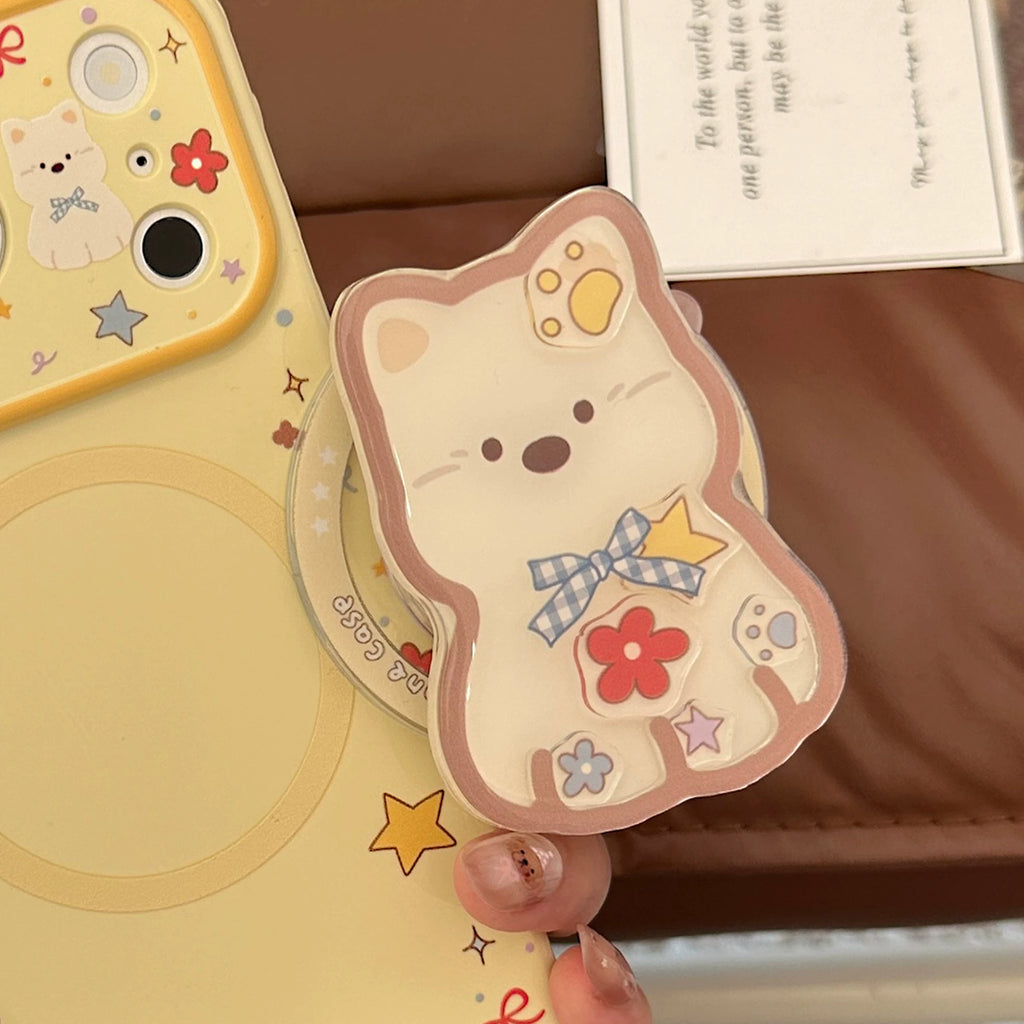 Puppy Drop Magnetic Phone Stand & Grip – Glossy Resin Magnetic Kickstand (14 Styles)