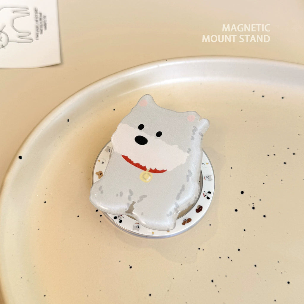Puppy Drop Magnetic Phone Stand & Grip – Glossy Resin Magnetic Kickstand (14 Styles)