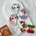 Set of 4 Self-Adhesive Stick-On Appliques for Music Lovers - Headphone Cat Embroidered Patches